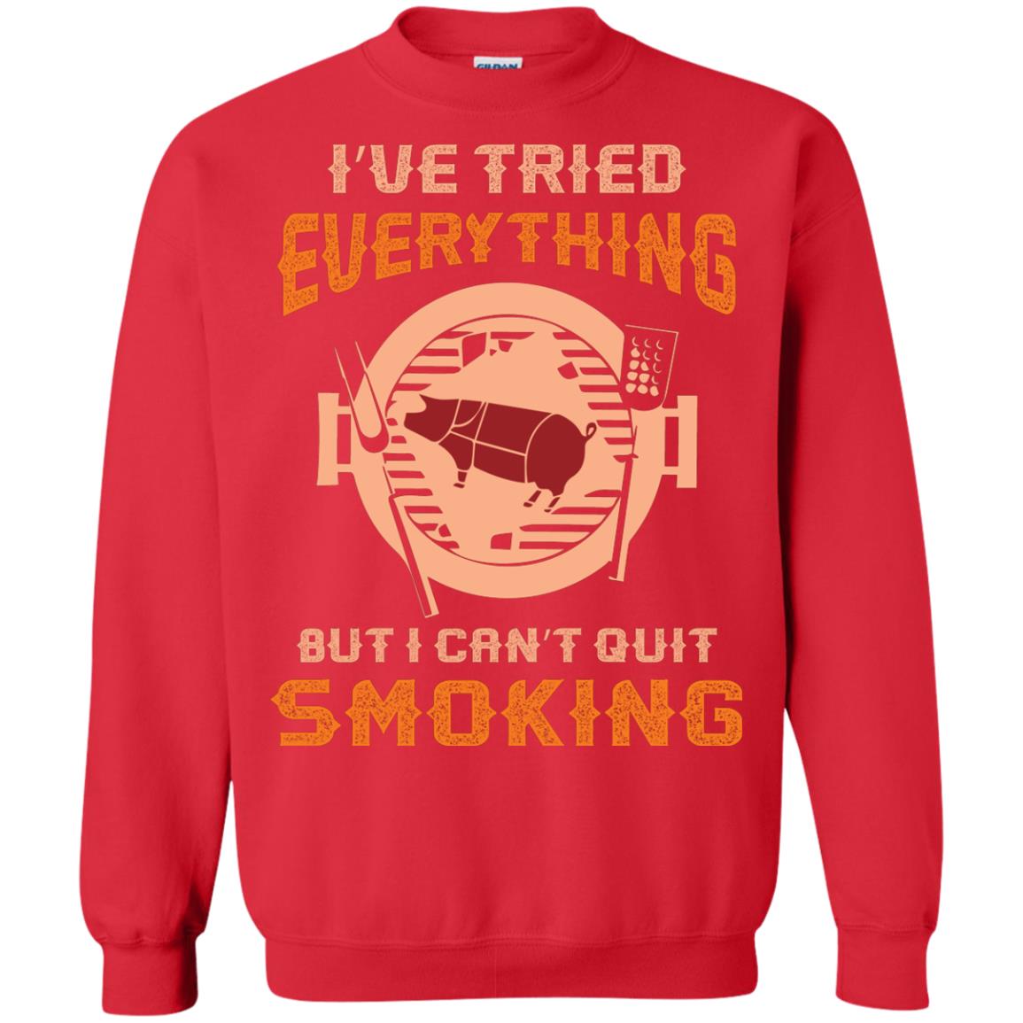 I Can’t Quit Smoking Barbecue Party T-shirt Red