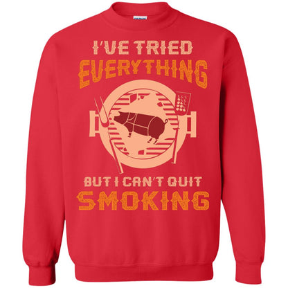 I Can’t Quit Smoking Barbecue Party T-shirt Red