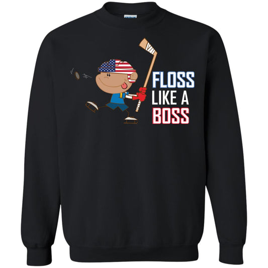 Floss Like A Boss Shirt For Hockey Players Black
