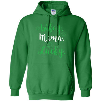 Wifey Mama Lucky Mom St Patricks Day T-shirt Irish Green