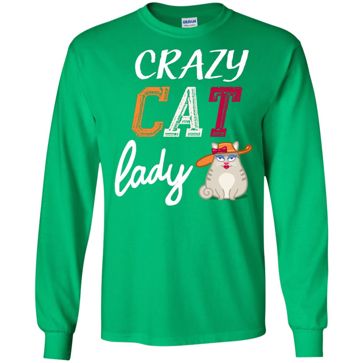Crazy Cat Lady Chicken Shirt For Girls Womens Irish Green