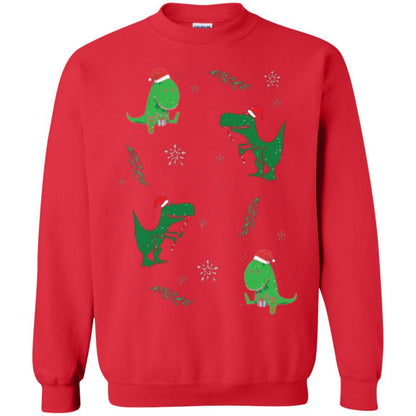 Funny Christmas T-shirt Merry Christmas Dinosaur Red