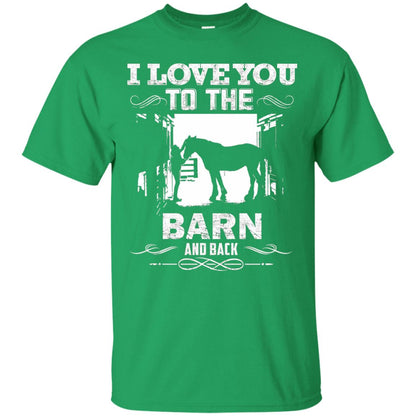 To The Barn And Back Horse Lover Riding Shirt Irish Green