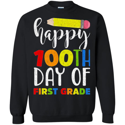 Children T-shirt Happy 100th Day Of First Grade Black