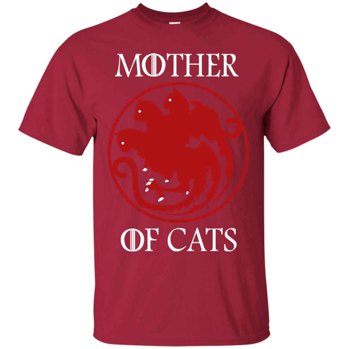 Mother Of Cats Cat Lover Shirt Cardinal