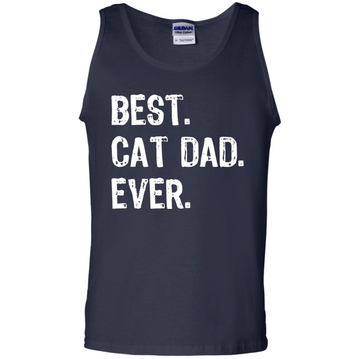 Cat Lover T-shirt Best Cat Dad Ever Navy