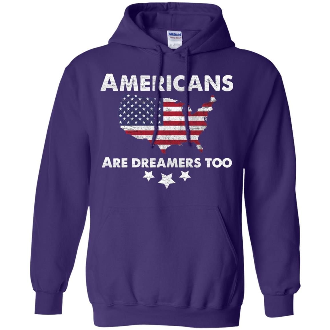 Anti Trump T-shirt Americans Are Dreamers Too Purple