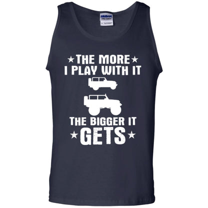 Jeep Lovers T-shirt The More I Play With It The Bigger It Get Navy
