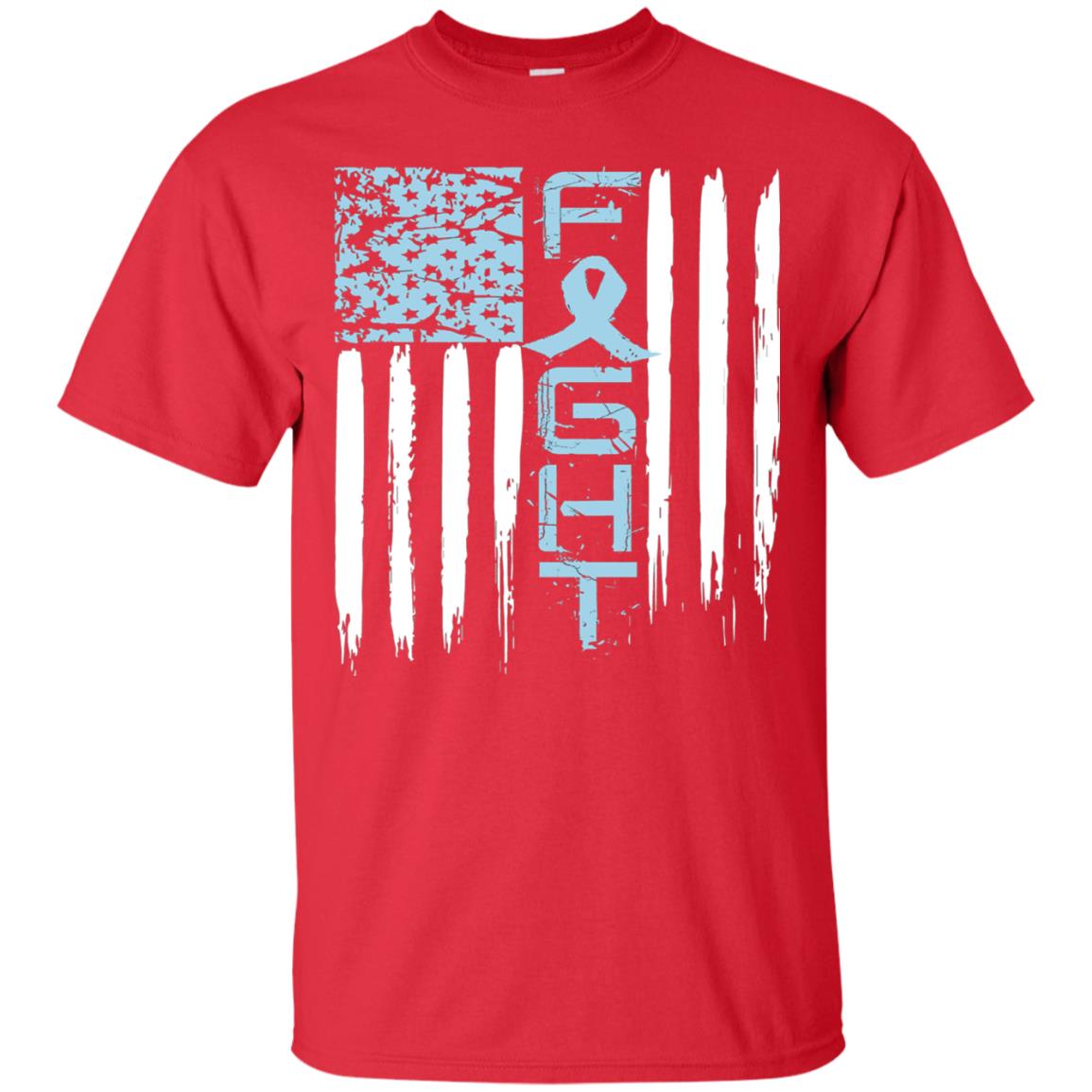 Fight Hope Prostate Cancer Awareness Cancer T-shirt Red