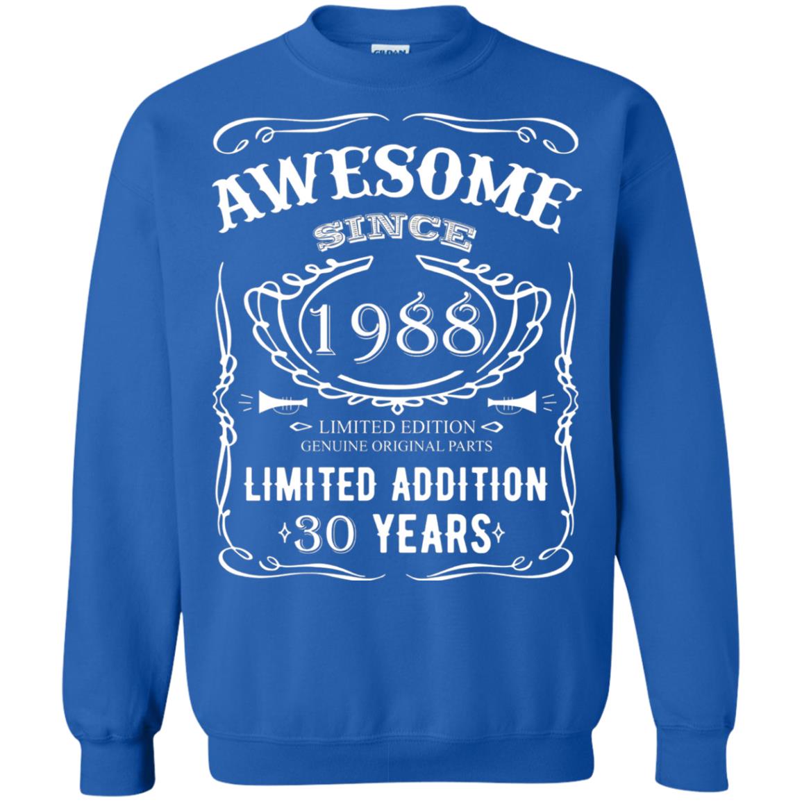 Awesome Since 1988 Limited Addition 30 Years 30th Birthday T-shirt Royal