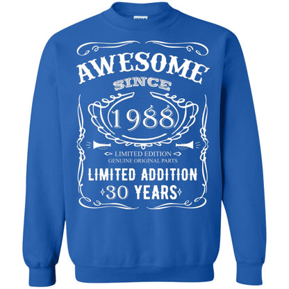 Awesome Since 1988 Limited Addition 30 Years 30th Birthday T-shirt Royal