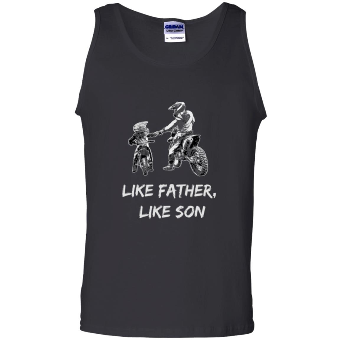 Motocross T-shirt Like Father Like Son T-shirt Black