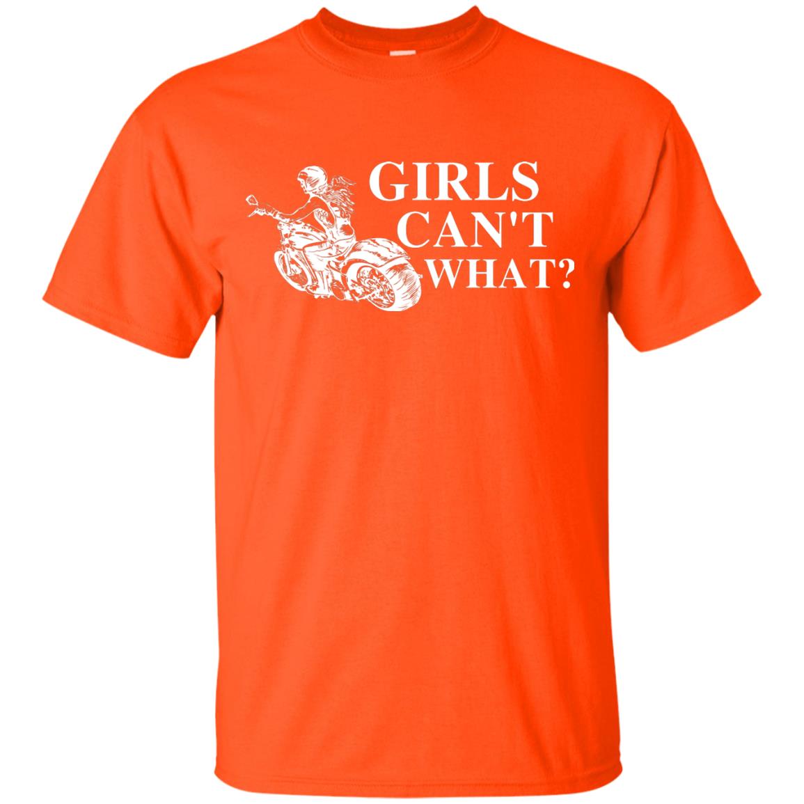 Girl Can't What Riding Motorcycle Shirts Orange