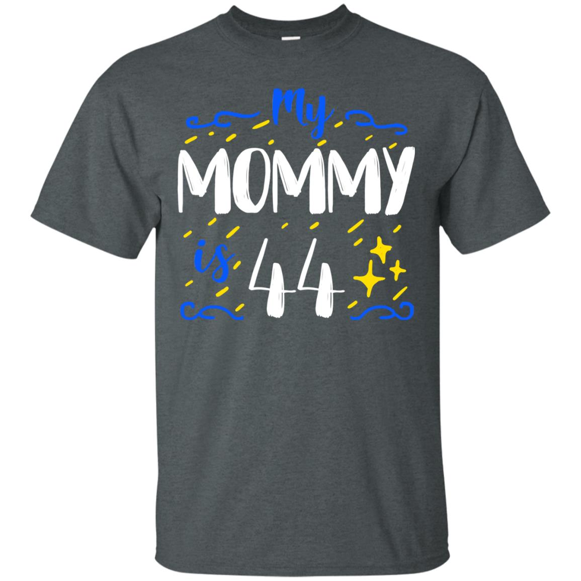 My Mommy Is 44 44th Birthday Mommy Shirt For Sons Or Daughters Dark Heather