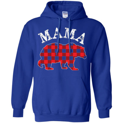Mama T-shirt Red Plaid Mama Bear Royal