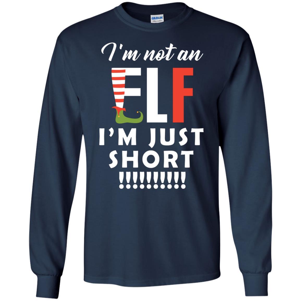 Christmas T-shirt I'm Not An Elf I'm Just Short Navy