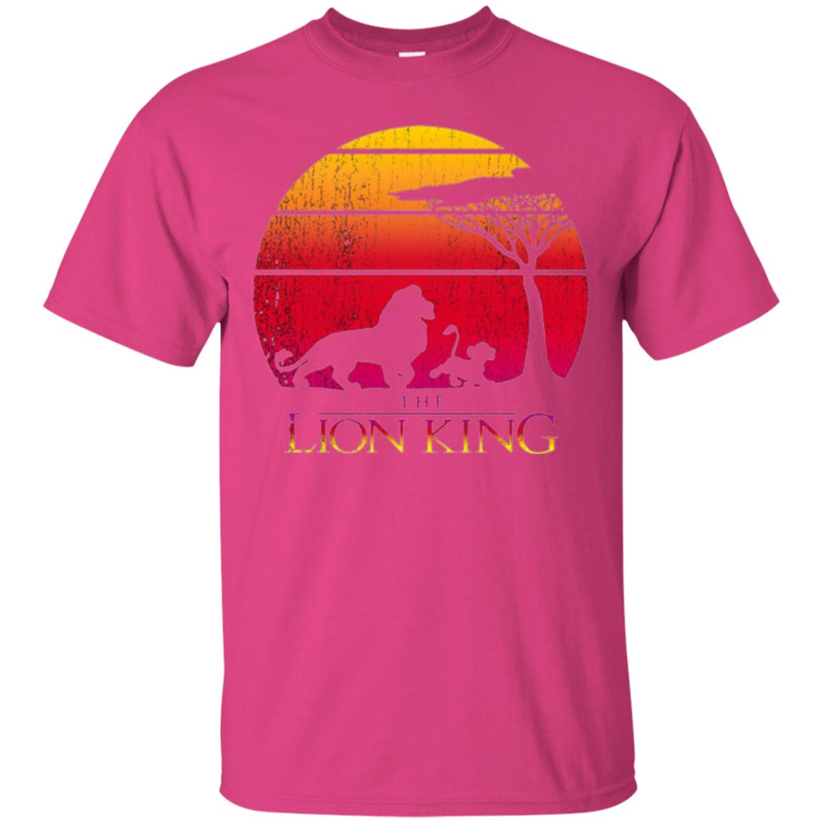 Cartoon T-shirt Lion King Vintage Sunset Heliconia