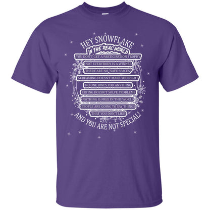Hey Snowflake In The Real World You Don_t Get A Participation Trophy Military T-shirt Purple