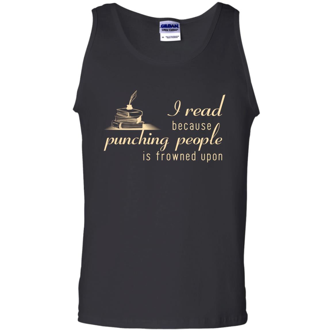 I Read Because Punching People Is Frowned Upon Reading Lovers Shirt Black