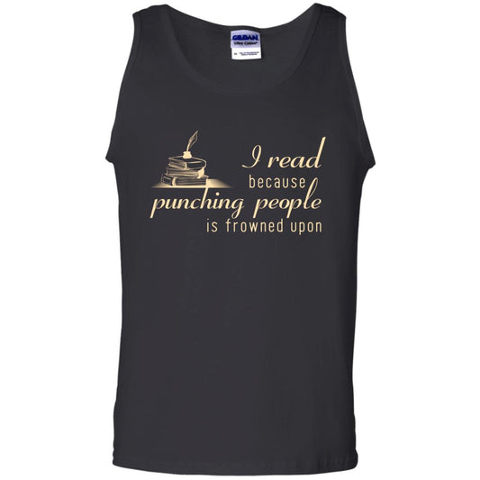 I Read Because Punching People Is Frowned Upon Reading Lovers Shirt Black