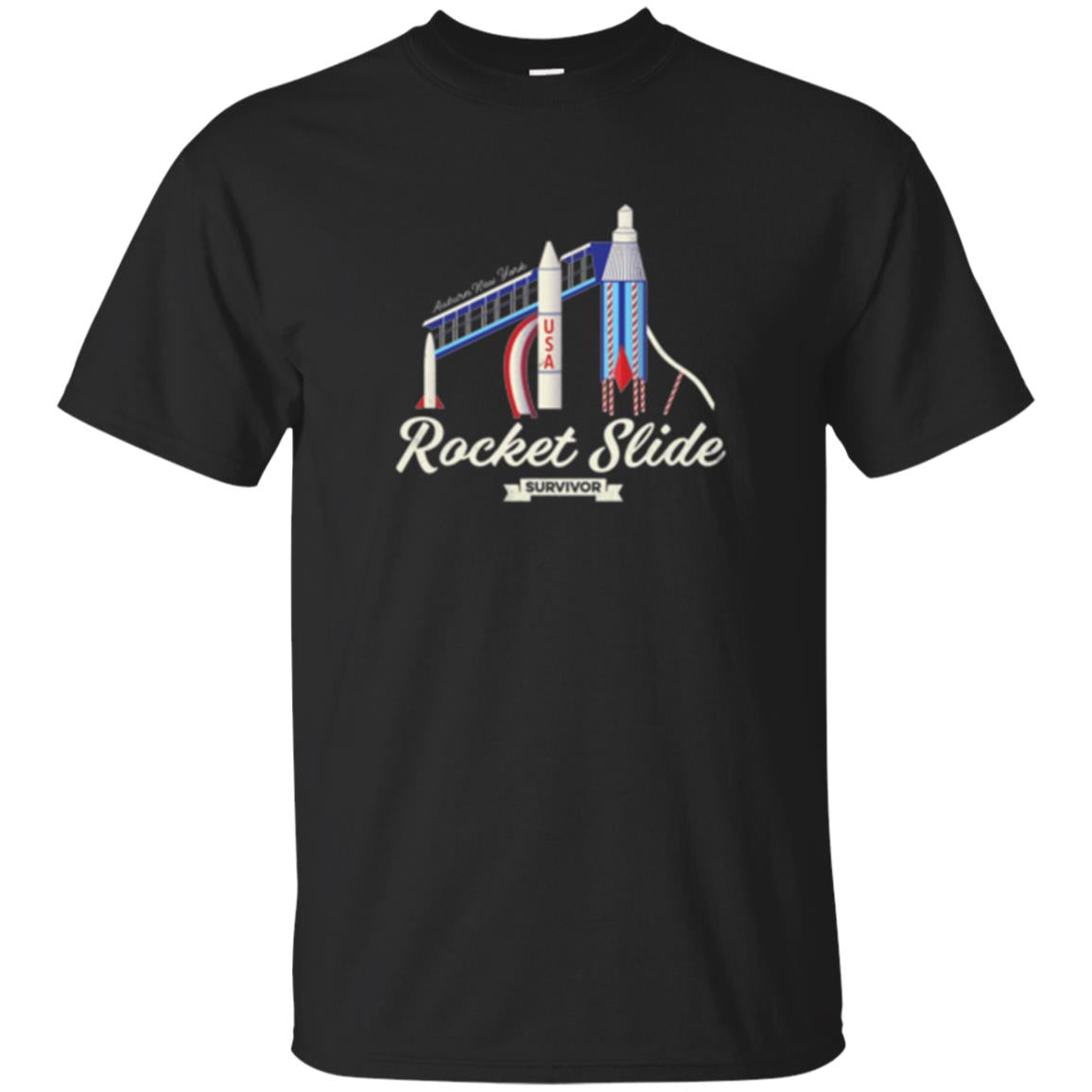 I Survived The Rocket Slide T-shirt Black