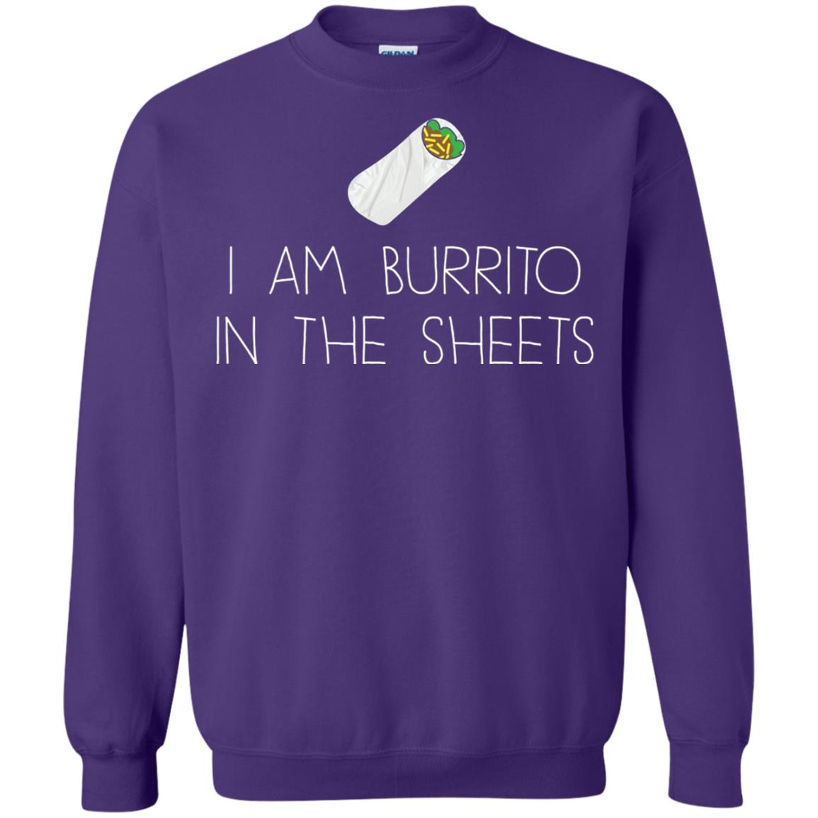 Burrito T-shirt I Am A Burrito In The Sheets Swaddling Purple