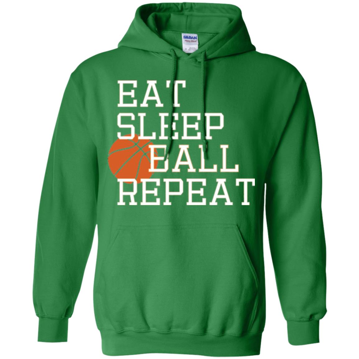 Basketball T-shirt Eat Sleep Basketball Repeat Irish Green