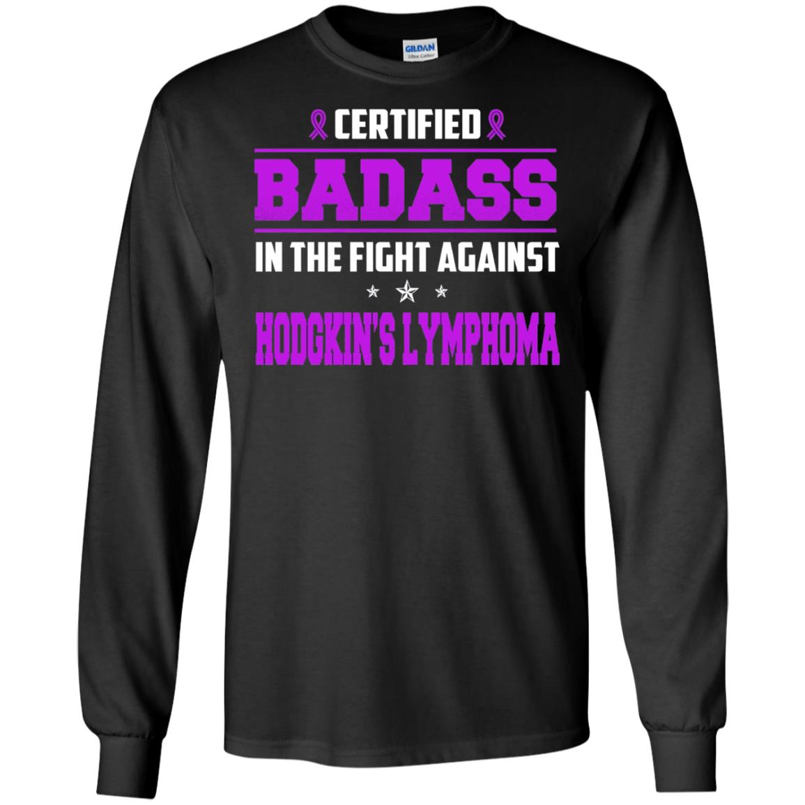 Certified Badass Against T-shirt Hodgkin_s Lymphoma Black
