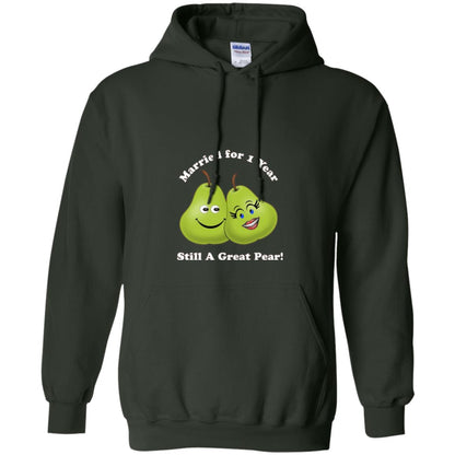 Married For 1 Year Still A Great Pear 1st Anniversary T-shirt Forest Green
