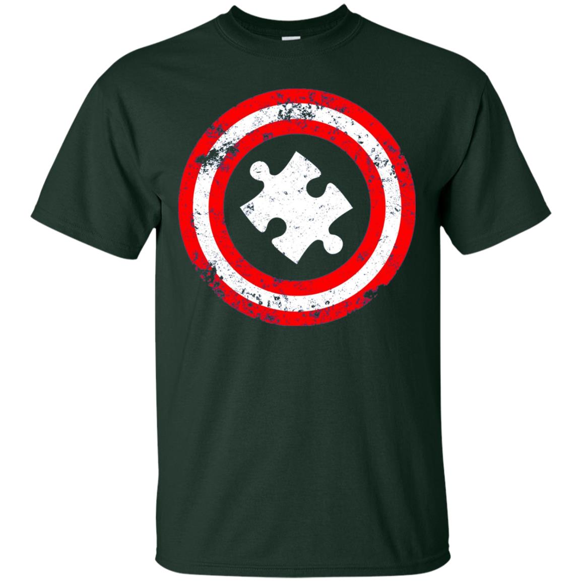 Captain Autism Superhero T-shirt Autism Awareness Forest