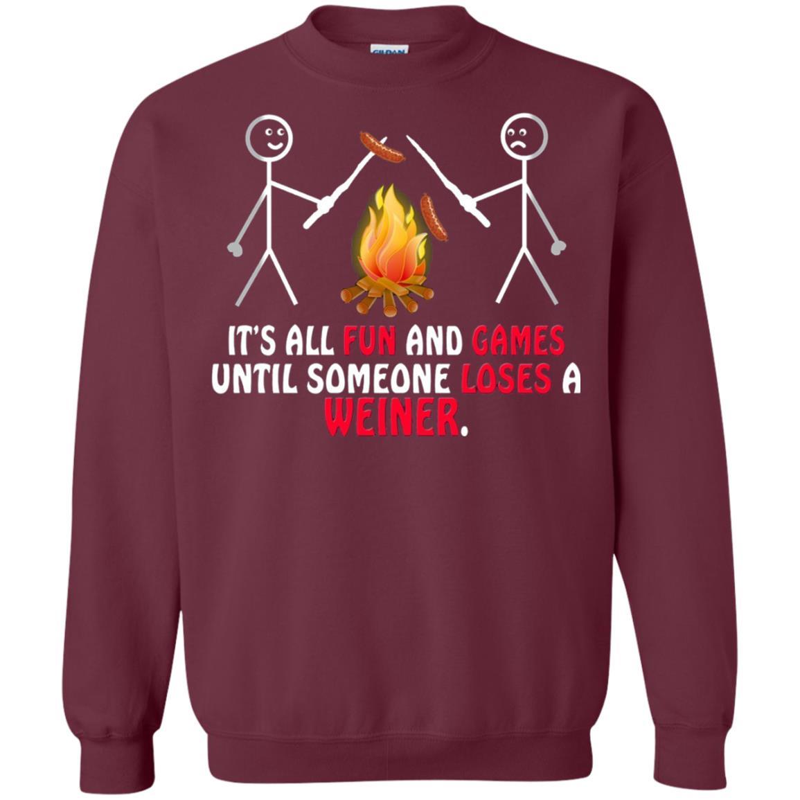 Camper T-shirt It's All Fun And Games Maroon