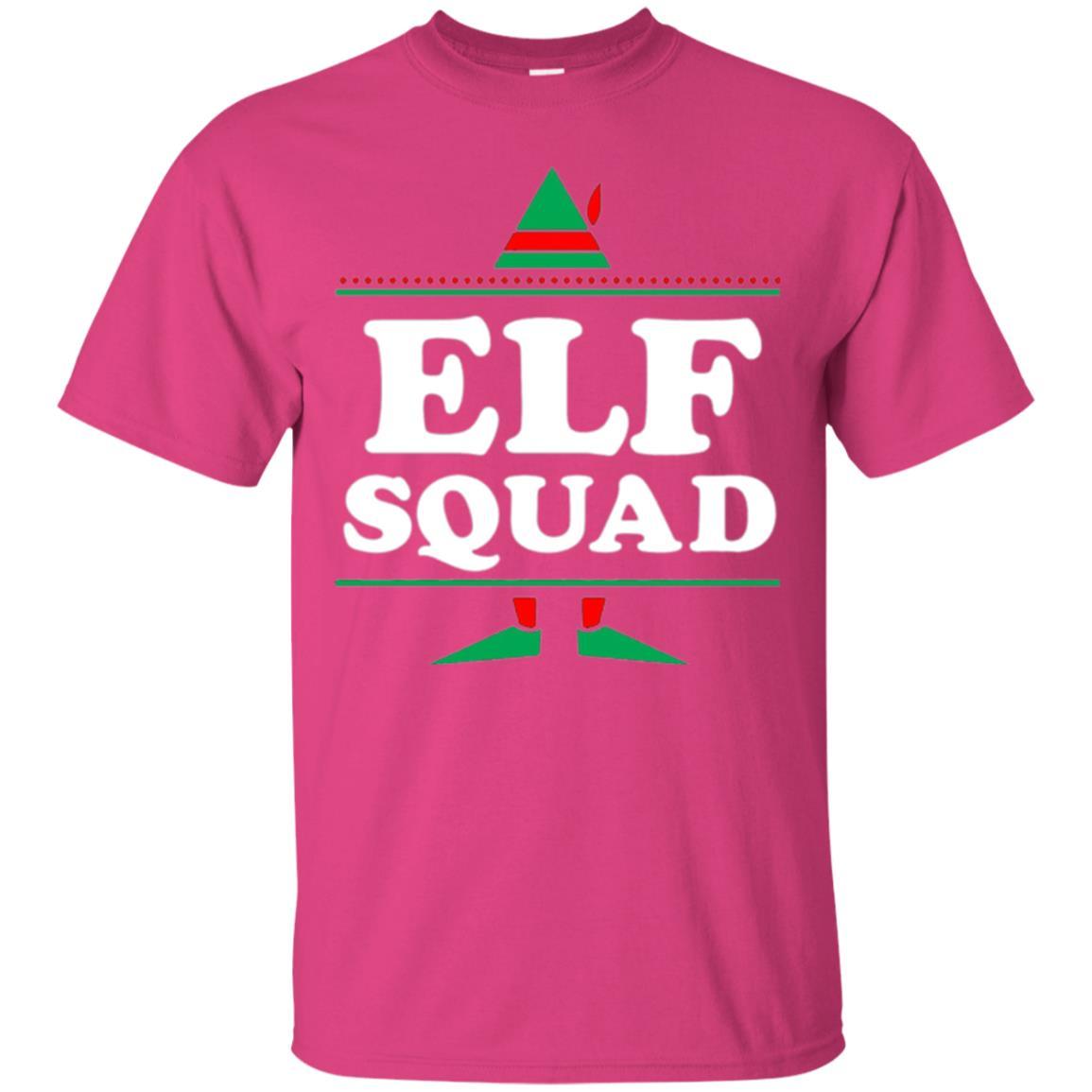 Christmas T-shirt Elf Squad Holiday Family Group Matching Heliconia