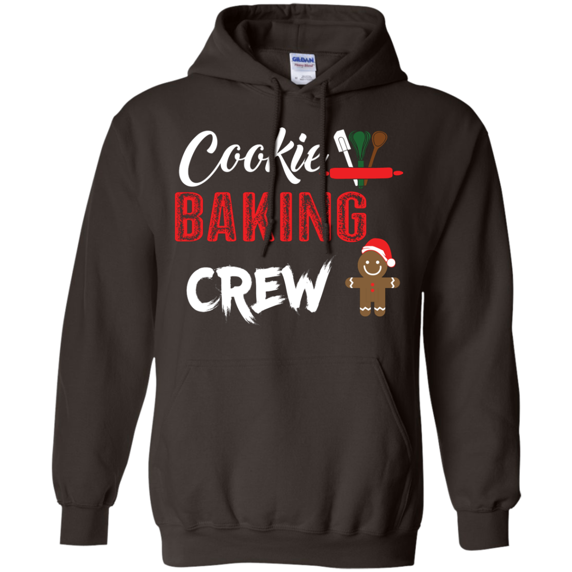 Christmas T-Shirt Cookie Baking Crew Dark Chocolate