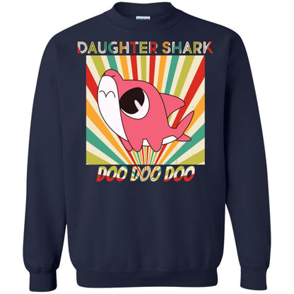 Daughter Shark Doo Doo Doo Family Shark Gift Shirt Navy