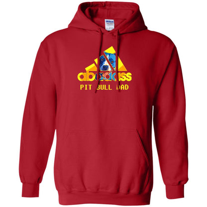 Abadass Pit Bull Dad Daddy Loves Pitbull Shirt Red