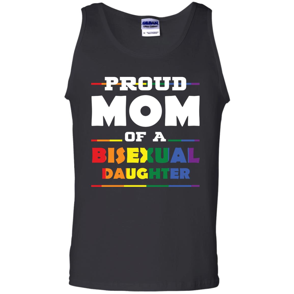 Proud Mom Of A Bisexual Daughter Mom Supports Bisexual Pride 2018 ShirtG220 Gildan 100% Cotton Tank Top