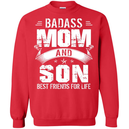 Badass Mom And Son Best Friends For Life Shirt Red
