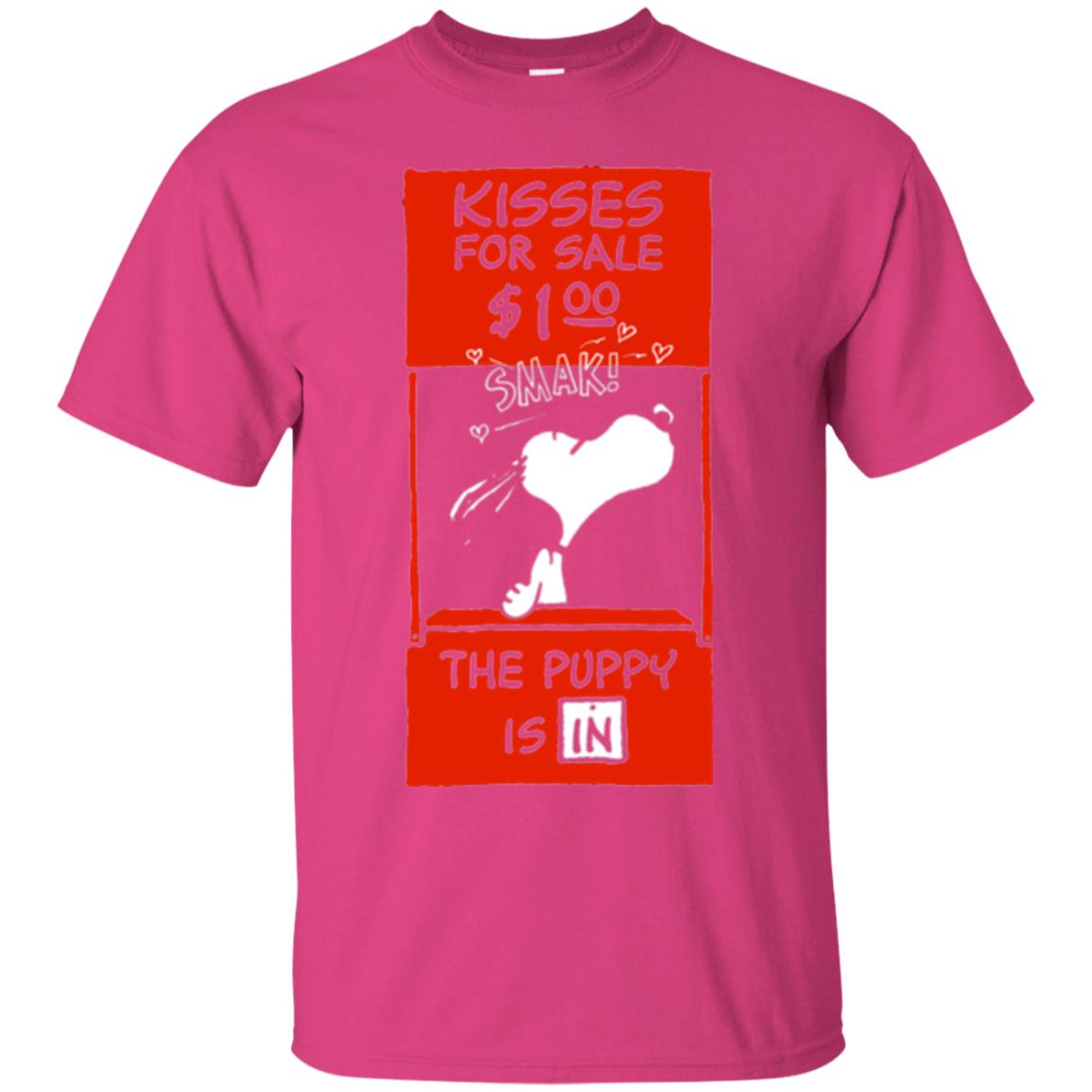 Peanuts Snoopy Kisses Valentines T-shirt Heliconia
