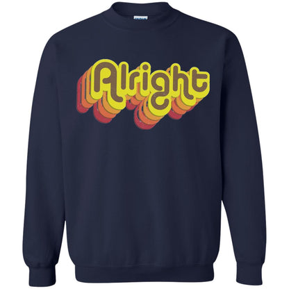 Alright Alright Shirt Funny Retro 70s Navy