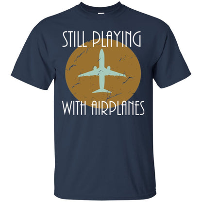 Pilot T-shirt Still Playing With Airplanes T-shirt Navy
