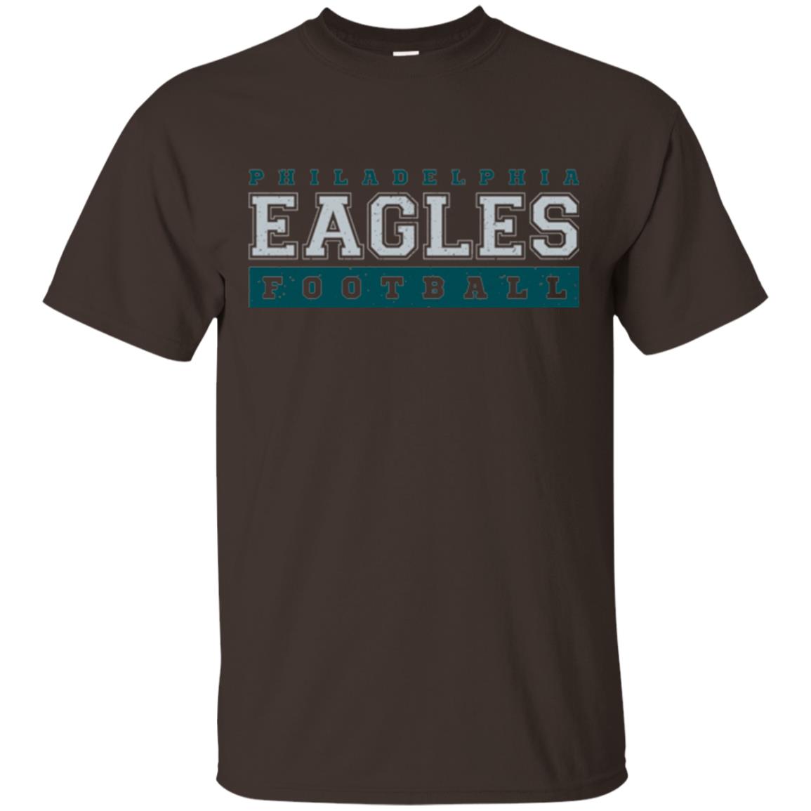 Football Lover T-shirt Philadelphia Football Fly Eagles Fly Collegiate Dark Chocolate