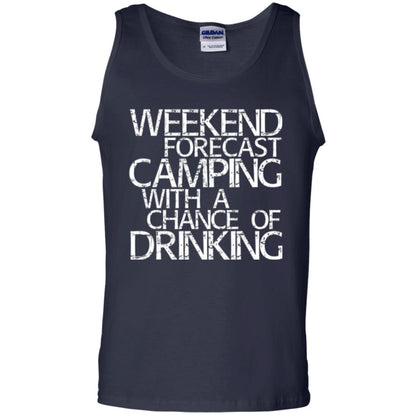 Camper T-shirt Weekend Forecast Camping With A Chance Of Drinking Navy