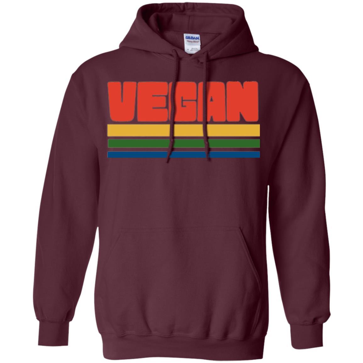 Vegan T-shirt Retro Style Veganism Maroon