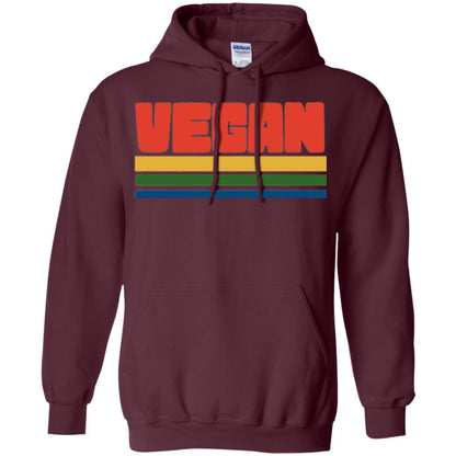 Vegan T-shirt Retro Style Veganism Maroon