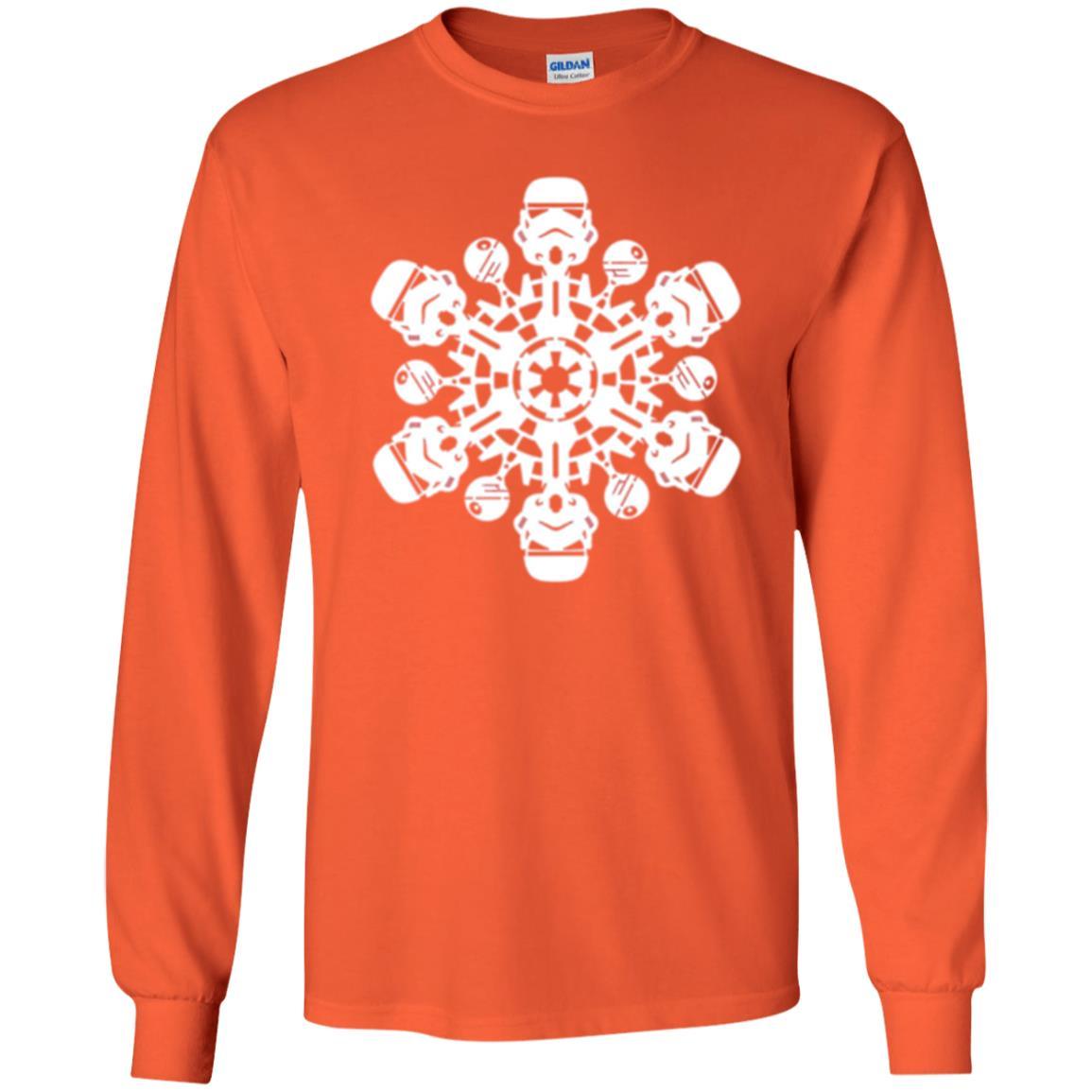 Film T-shirt Star Wars Stormtrooper Christmas Snowflake Graphic Orange