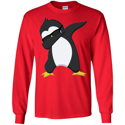 Christmas T-shirt Dabbing Penguin T-shirt Red