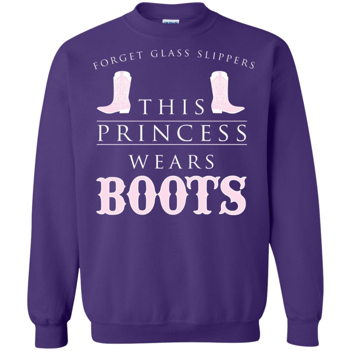 Forget Glass Slippers This Princess Wears Boots T-shirt Purple