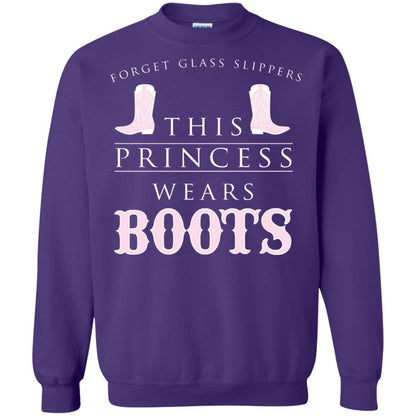 Forget Glass Slippers This Princess Wears Boots T-shirt Purple