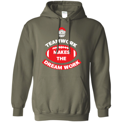 Football T-shirt TeamWork Makes The Dreamwork Military Green