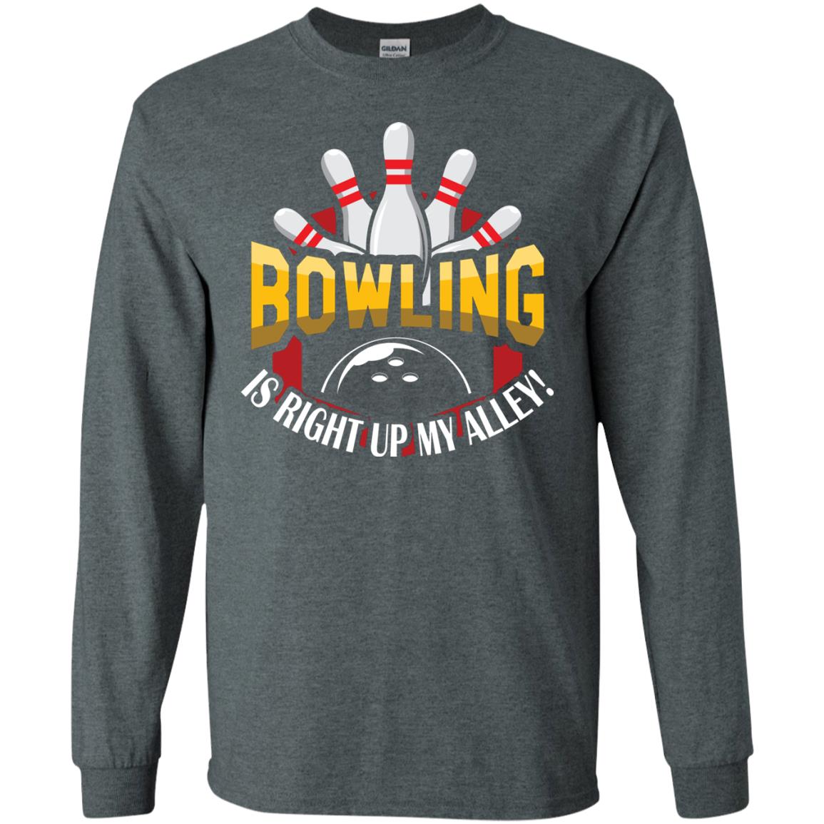 Bowler T-shirt Bowling Is Right Up My Alley Dark Heather